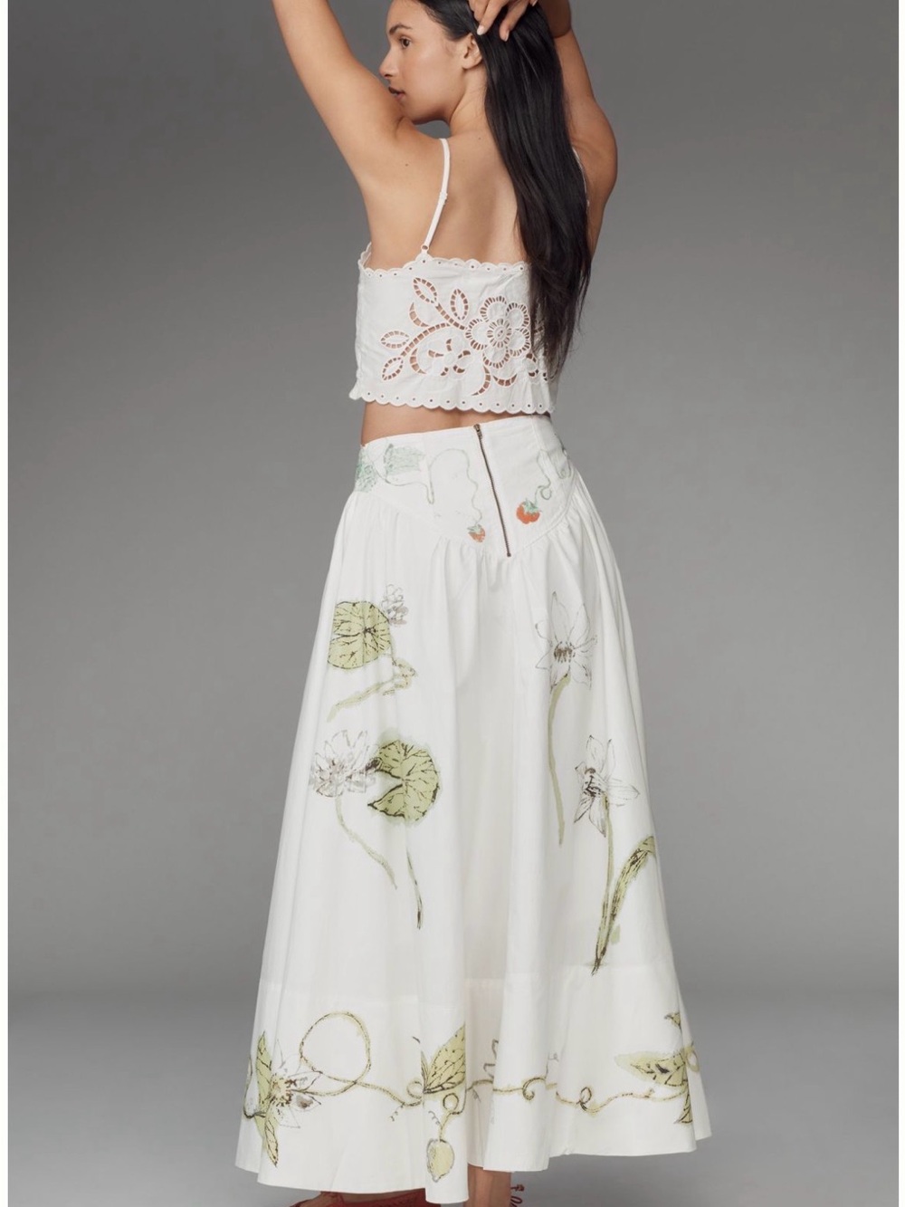 Swan Gossip X for Anthropologie Basque-Waist Maxi Skirt - 14 - Picture 3 of 15